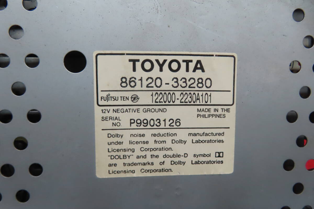 *CS1593* Toyota оригинальный Corona Premio T210 86120-33280 кассета CD плеер аудио панель корпус только 