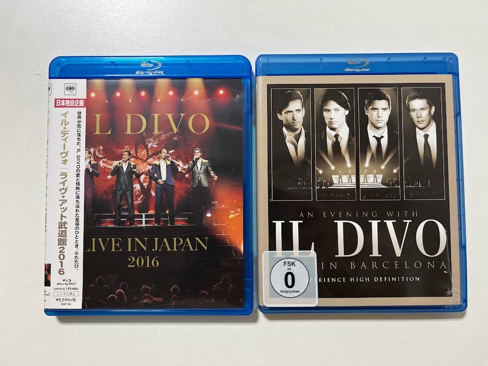 ★IL DIVO★　Blu-ray　2枚セット　イル・ディーヴォ　ライブ・イン・バルセ 2009　ライブ・アット武道館2016