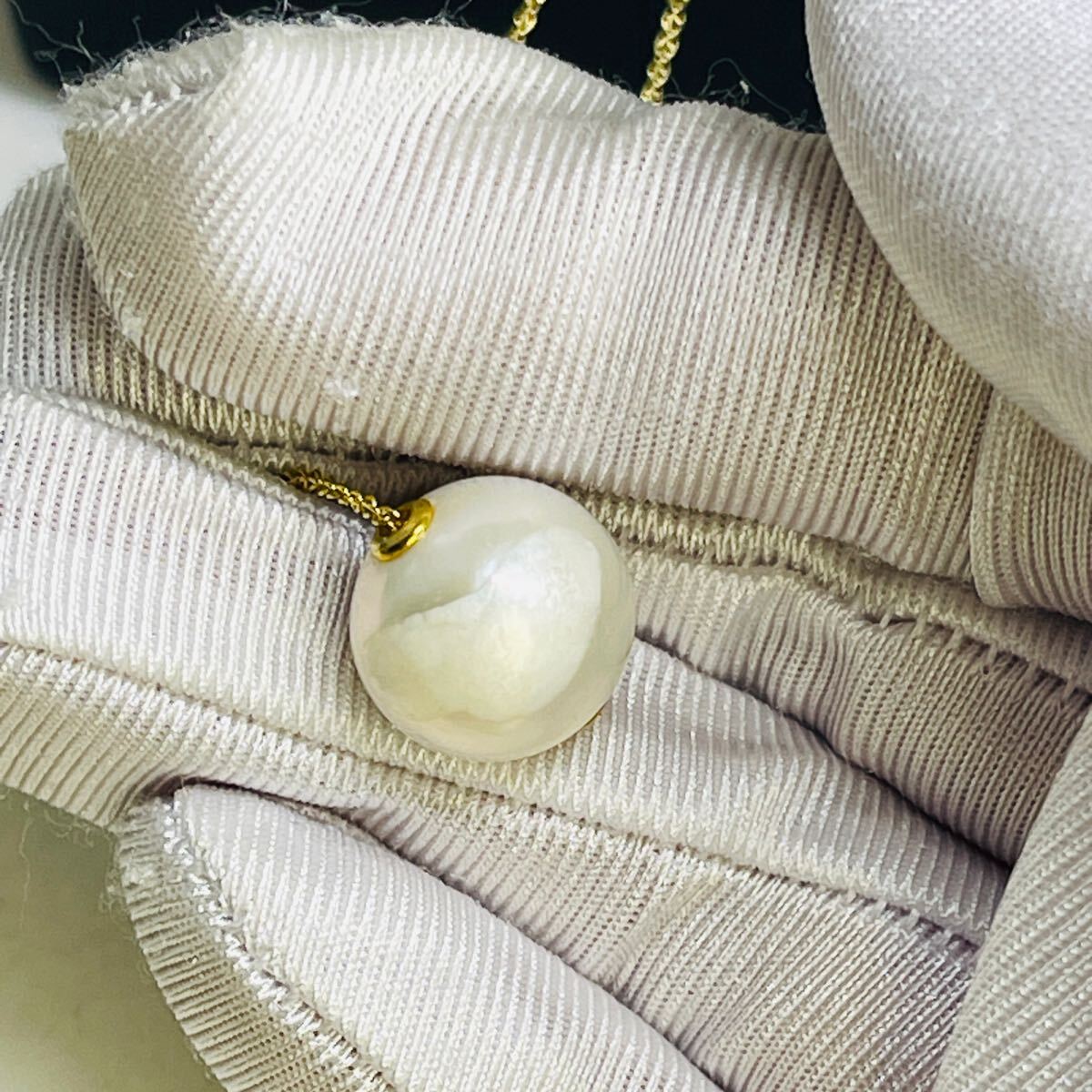 【訳あり】本真珠　パールネックレス 超大粒 シルパー 45cm 13mm 照り necklace gold gp アクセサリー ペンダント