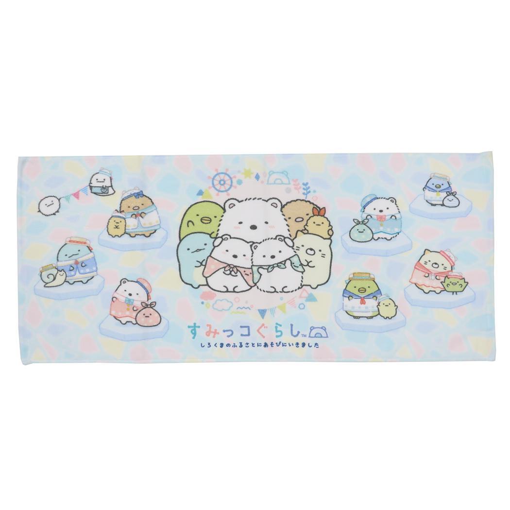 すみっコぐらし フェイスタオル プリントロングタオル しろくまのおかあさん サンエックス 犬飼タオル プレゼント キャラクター グ_画像1