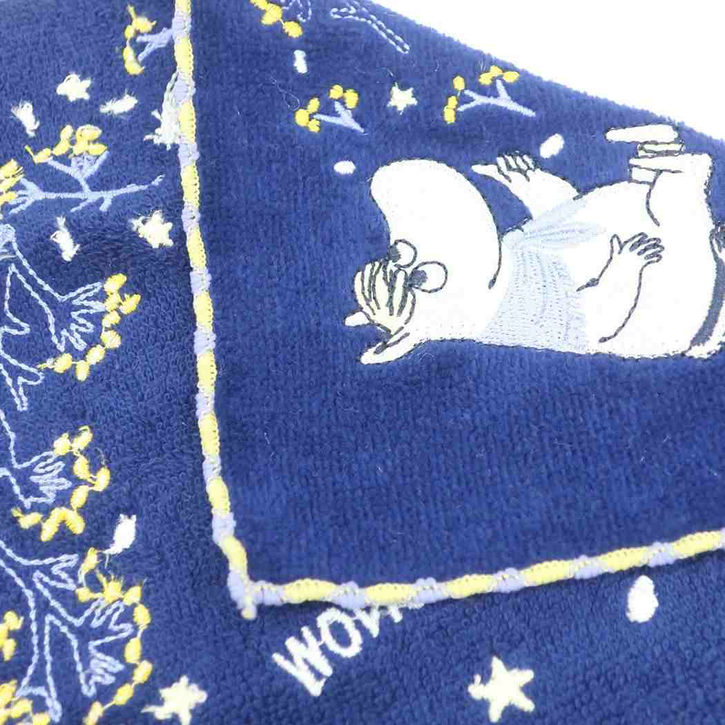 ムーミン ミニタオル ジャガードハンカチタオル オーガニックコットン ファーストスノーリース 北欧 丸眞 汗拭きタオル キャラクタ_画像2