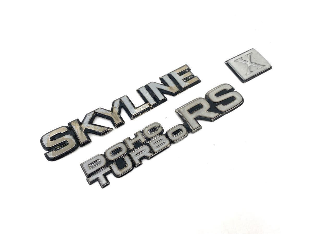 !_a труба k240530-0137 редкий DR30 R30 Skyline эмблема SKYLINE DOHC TURBO RS турбо HR30 2 двери HT (6)