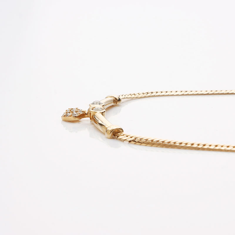  Christian Dior Christian Dior колье стразы Gold 