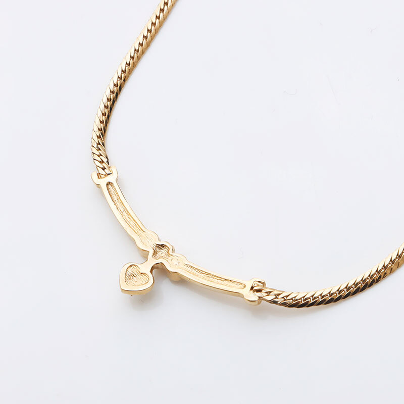  Christian Dior Christian Dior колье стразы Gold 
