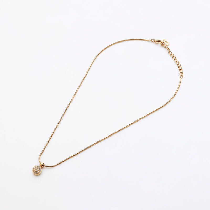  Christian Dior Christian Dior колье раунд стразы Gold 