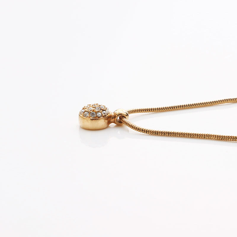  Christian Dior Christian Dior колье раунд стразы Gold 