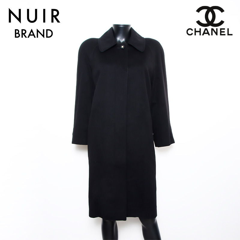 シャネル CHANEL コート ココマークボタン カシミア ブラック