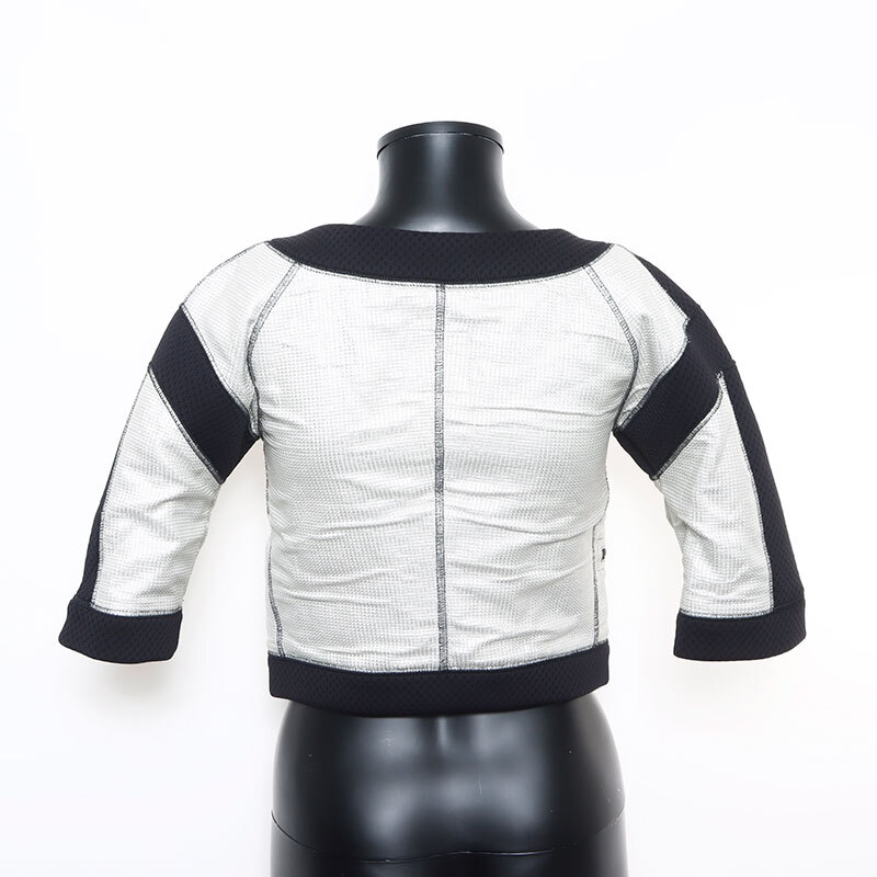 シャネル CHANEL ジャケット Size:36 スポーツライン メッシュ メタリック 07P シルバー