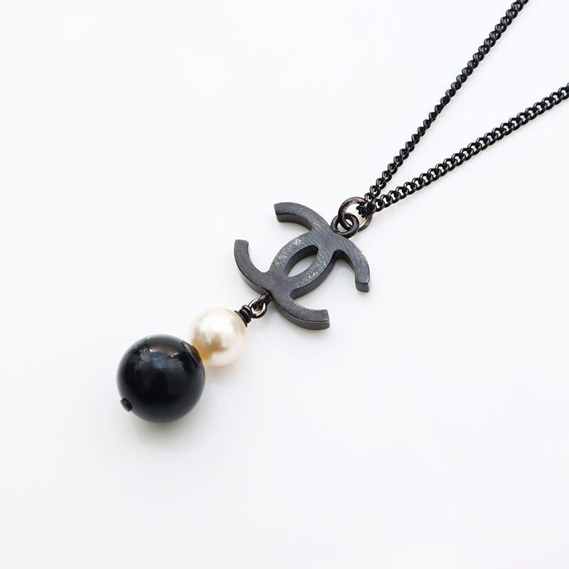 シャネル CHANEL ネックレス B14B ココマーク ブラック