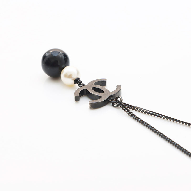 シャネル CHANEL ネックレス B14B ココマーク ブラック