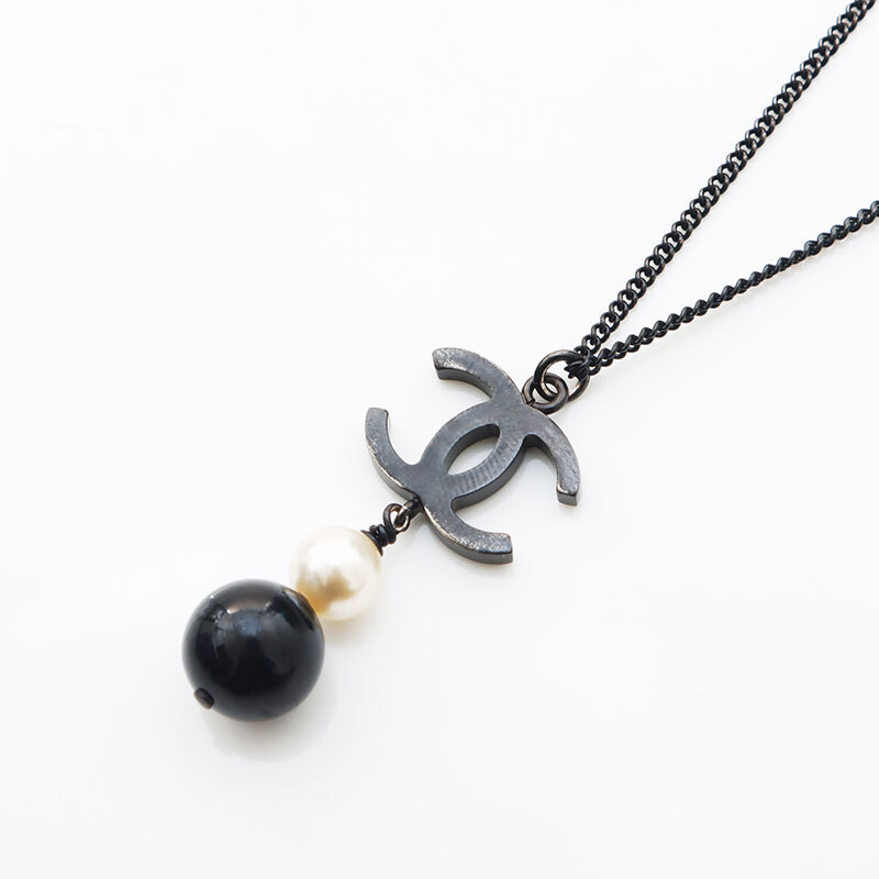 シャネル CHANEL ネックレス B14B ココマーク ブラック