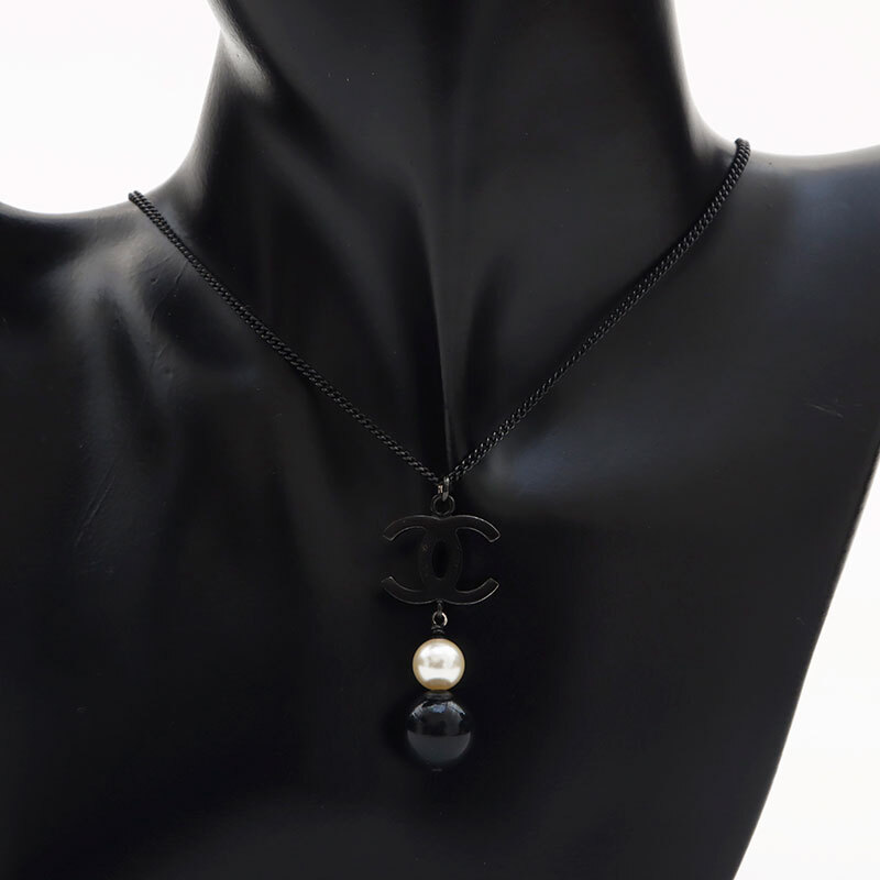 シャネル CHANEL ネックレス B14B ココマーク ブラック