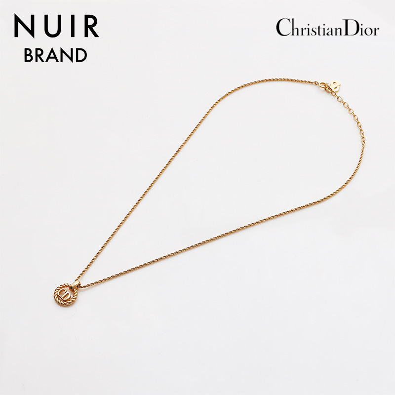 クリスチャンディオール Christian Dior ネックレス CD ロゴ ゴールド