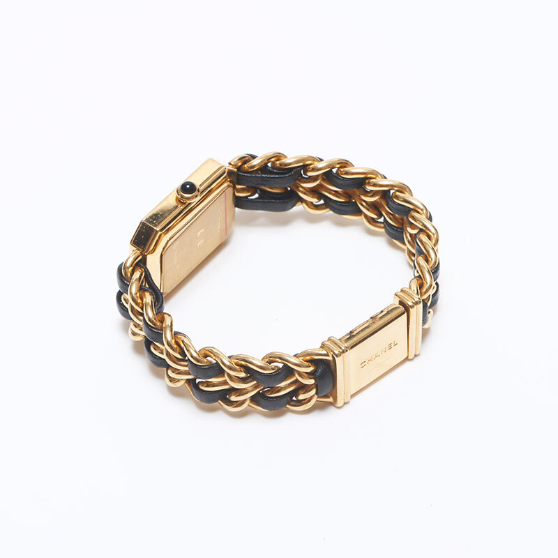 シャネル CHANEL 腕時計 プリミエール 黒文字盤 20mm ゴールド ブラック