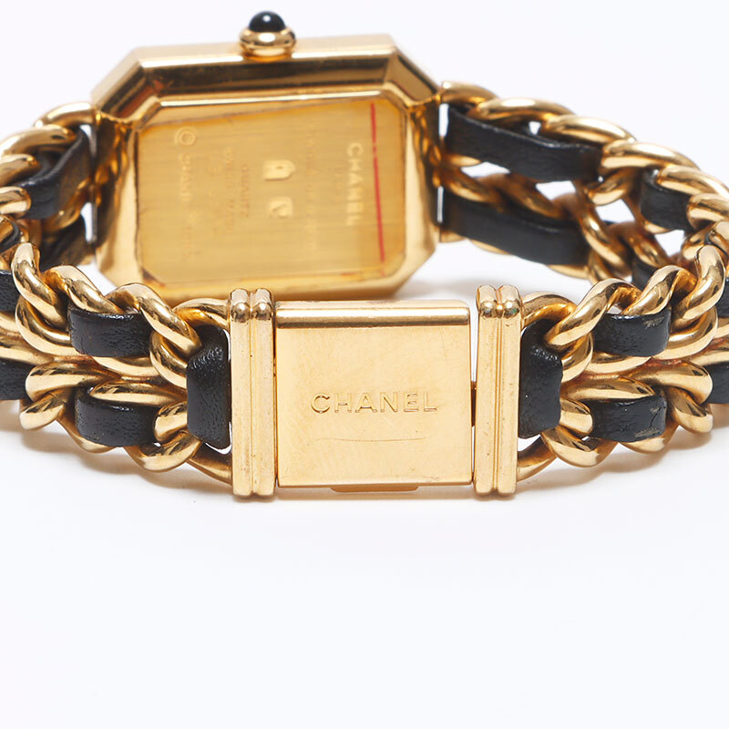 シャネル CHANEL 腕時計 プリミエール 黒文字盤 20mm ゴールド ブラック