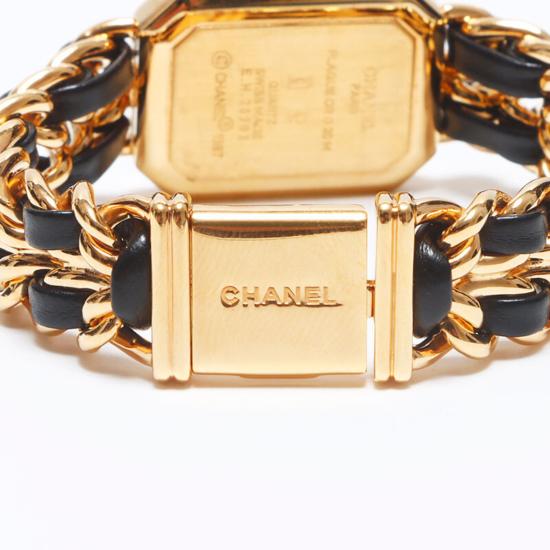 シャネル CHANEL 腕時(shí)計(jì) プリミエール 黒文字盤(pán) 20mm ゴールド ブラック