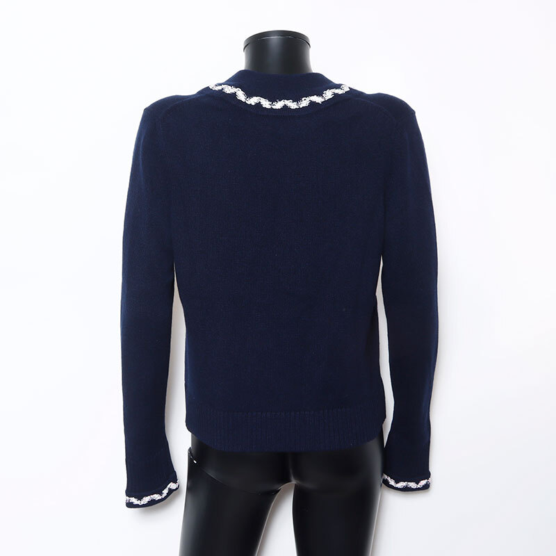 シャネル CHANEL カーディガン ココボタン ジャケット Size:34 ネイビー