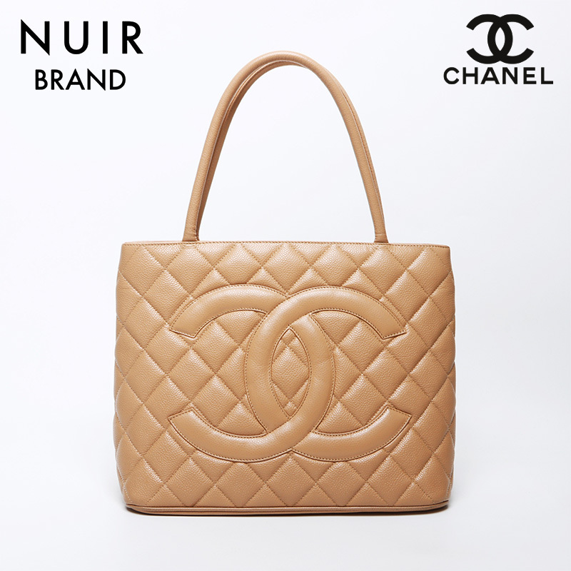  Chanel CHANEL сумка на плечо переиздание большая сумка бежевый 