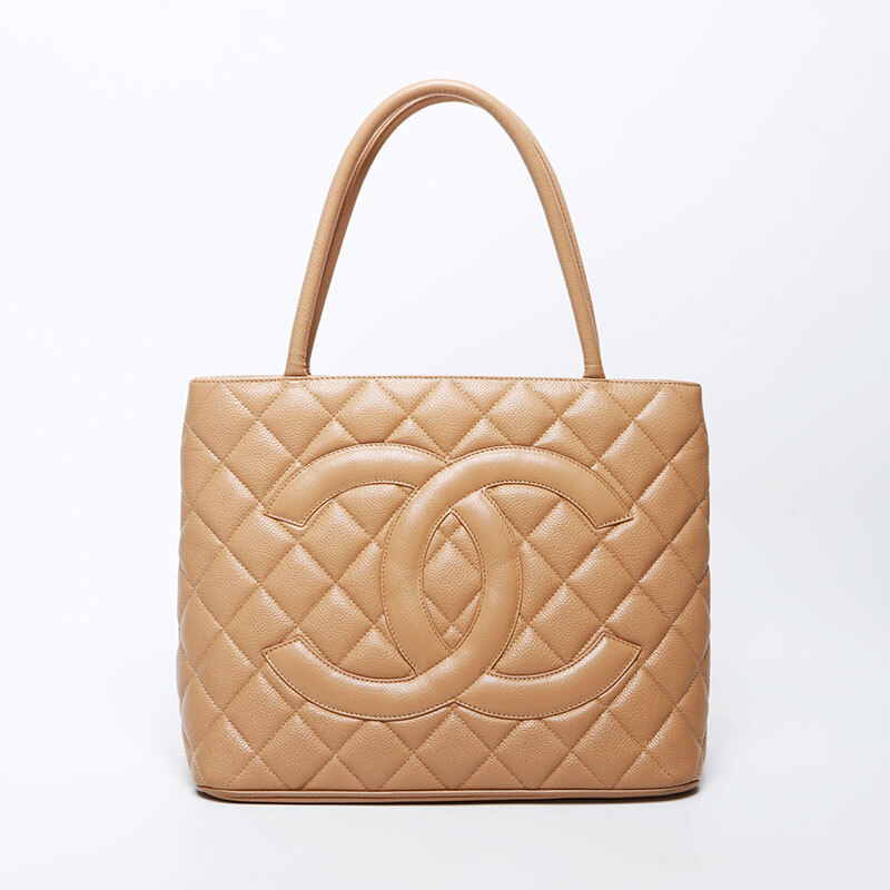  Chanel CHANEL сумка на плечо переиздание большая сумка бежевый 
