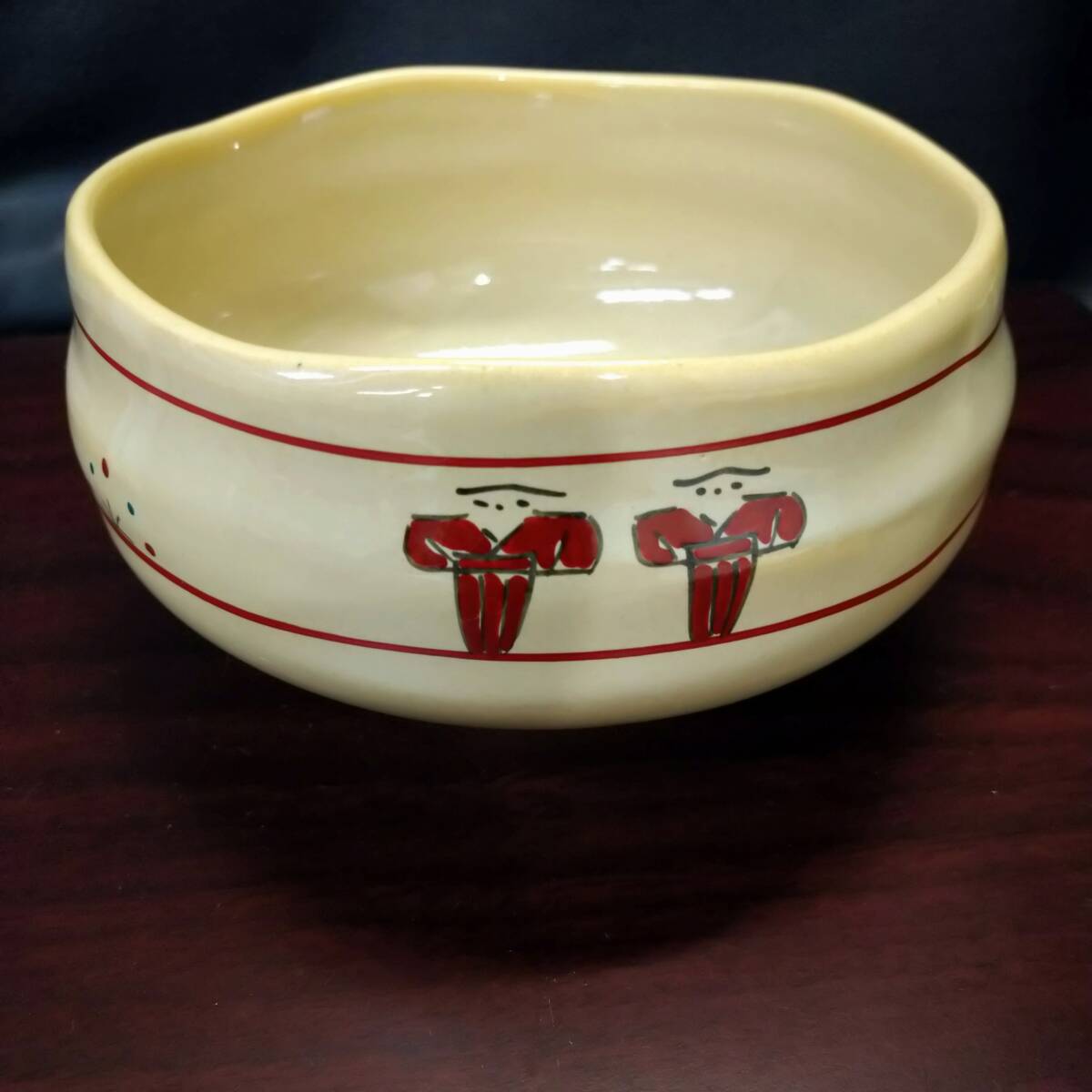 人気ショップ 希少】赤膚焼 和食器 落款あり【茶道具 茶碗 奈良絵 作 大塩昭山 工芸品