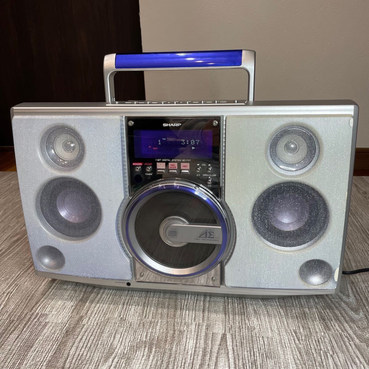 SHARP 1ビットデジタルシステム SD-FX1 CD MD ラジカセ シャープ SHARP 1ビットデジタルシステム SD-FX1 CD MD ラジカセ シャープ