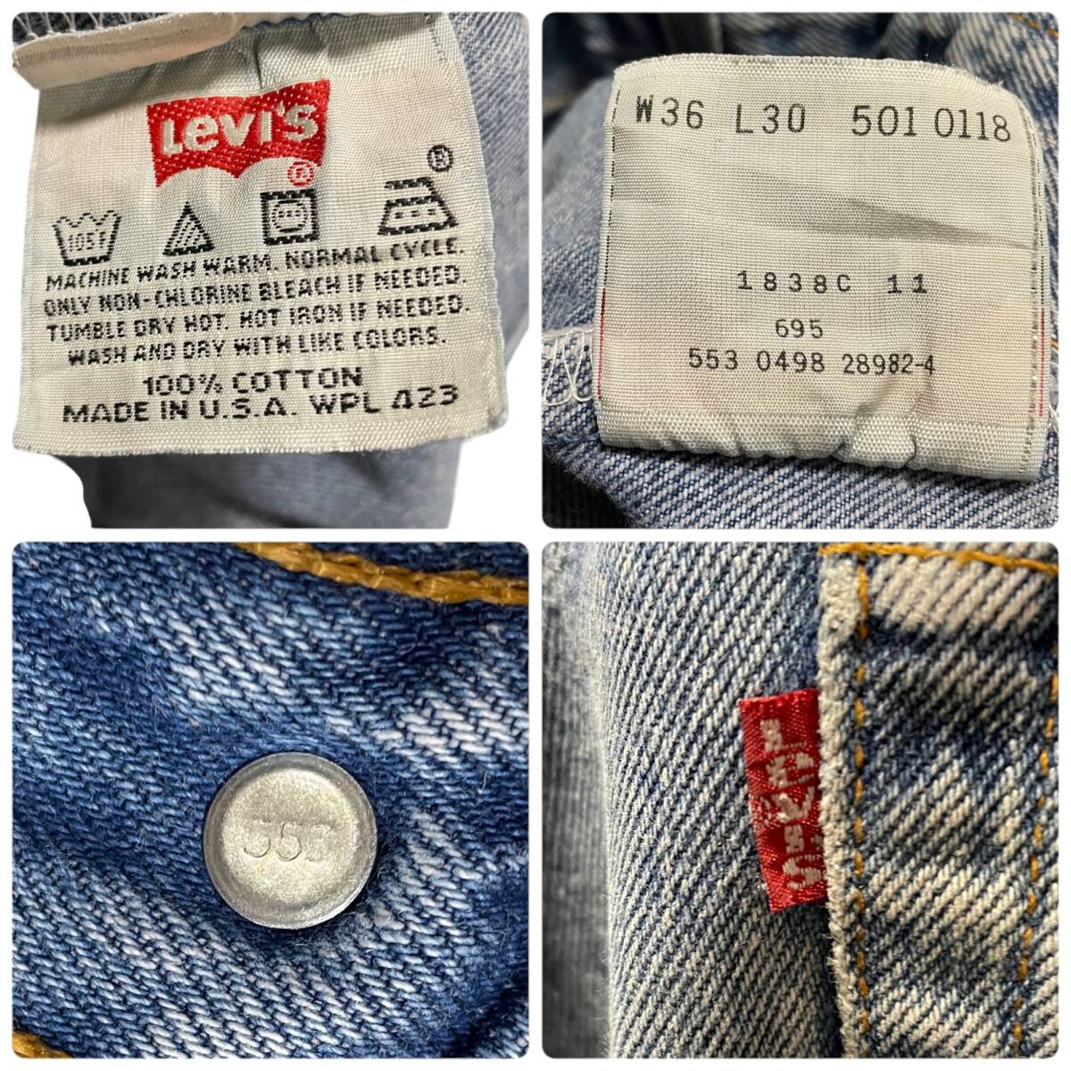 90s USA製 Levi's リーバイス 501 w36 デニム ジーンズ ジーパン 90s USA製 Levi's リーバイス 501 w36 デニム ジーンズ ジーパン