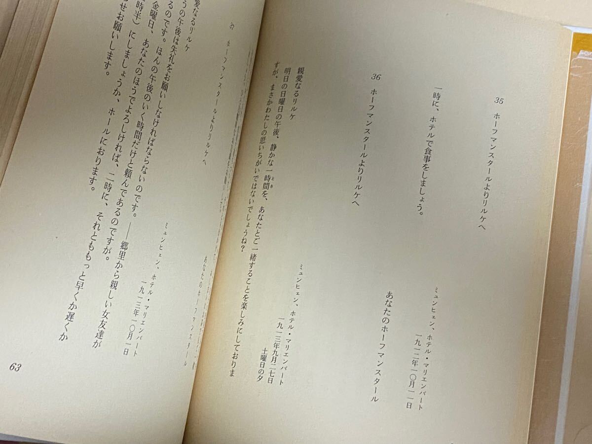リルケ/ホフマンスタール　往復書簡　塚越敏　訳、解説　1983年_画像4