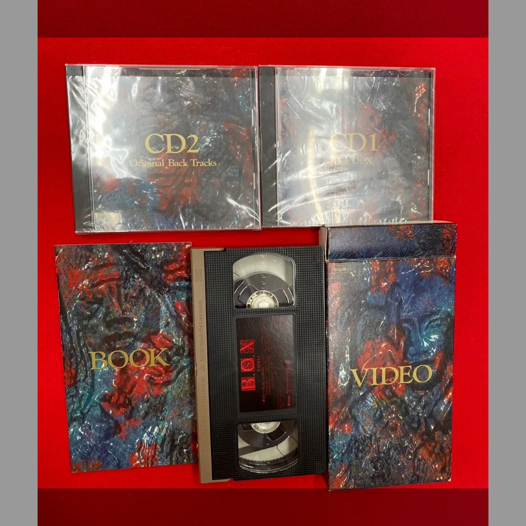 【邦楽　ロック】X　JAPAN　エックスジャパン　X/B.O.X. Best of X　ベストオブエックス 1991年　CD ビデオ　VHS　未開封　Tシャツ