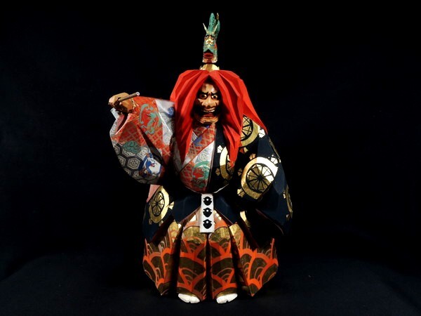 無銘/奈良一刀彫/「龍神」/木彫極彩色/共箱付/高:37cm/奈良人形 無銘/奈良一刀彫/「龍神」/木彫極彩色/共箱付/高:37cm/奈良人形