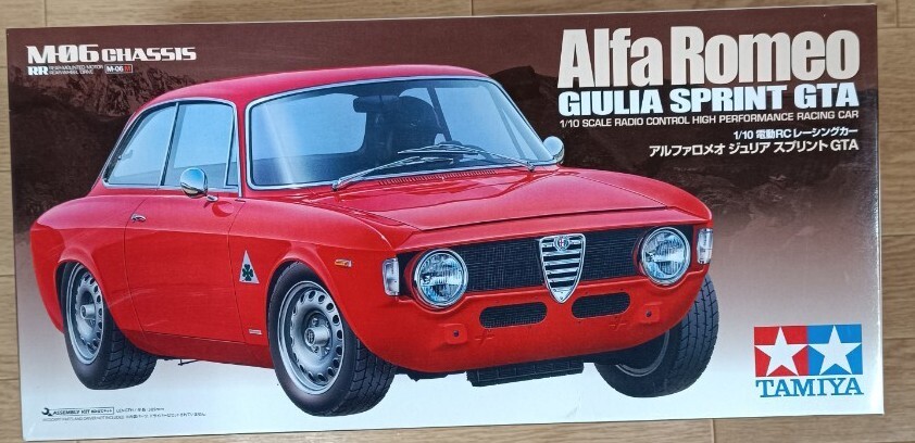 希少廃盤品!未組立品!1/10RC アルファロメオ ジュリア スプリントGTA （M-06シャーシ） 58486
