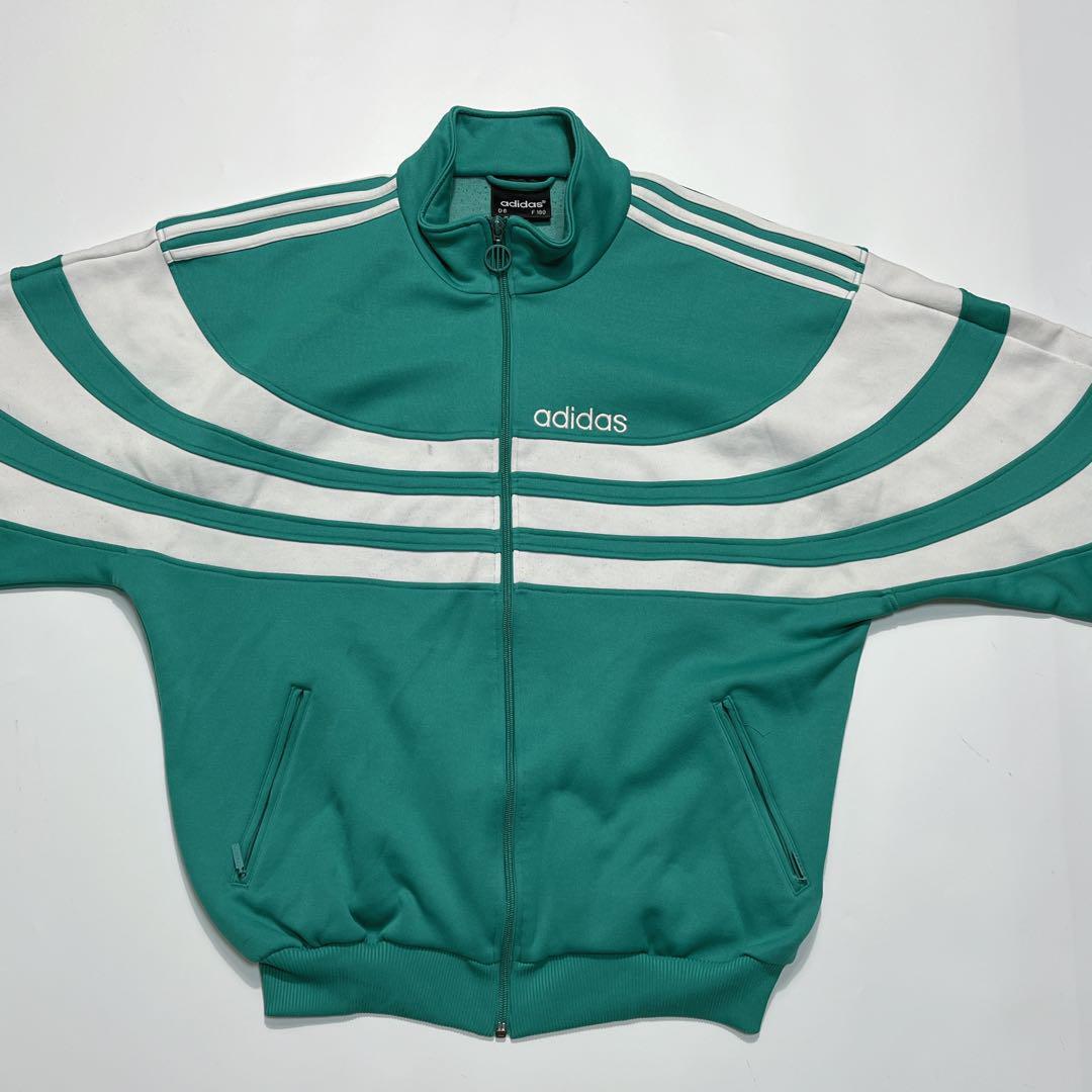 80's adidas アディダス トラックジャケット ジャージ L 緑系 80's adidas アディダス トラックジャケット ジャージ L 緑系