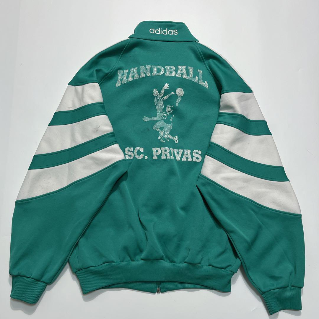 80's adidas アディダス トラックジャケット ジャージ L 緑系 80's adidas アディダス トラックジャケット ジャージ L 緑系