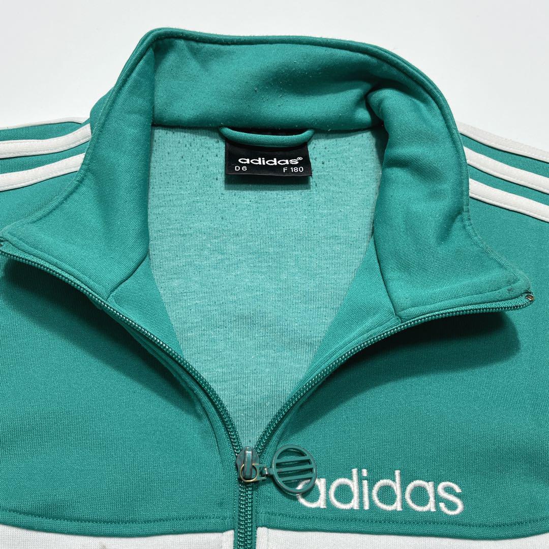 80's adidas アディダス トラックジャケット ジャージ L 緑系 80's adidas アディダス トラックジャケット ジャージ L 緑系