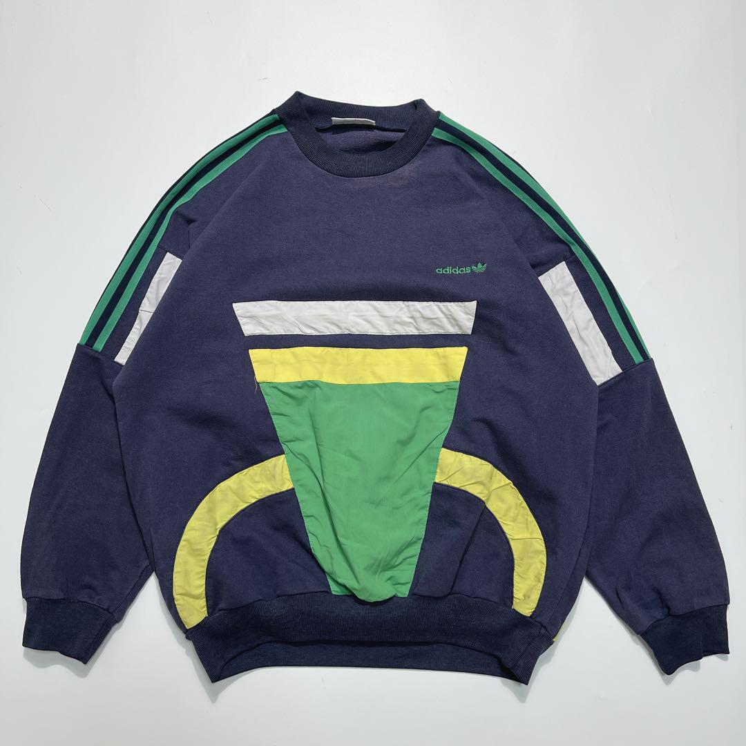 80's adidas アディダス スウェット トレーナー L相当 ナス紺 80's adidas アディダス スウェット トレーナー L相当 ナス紺