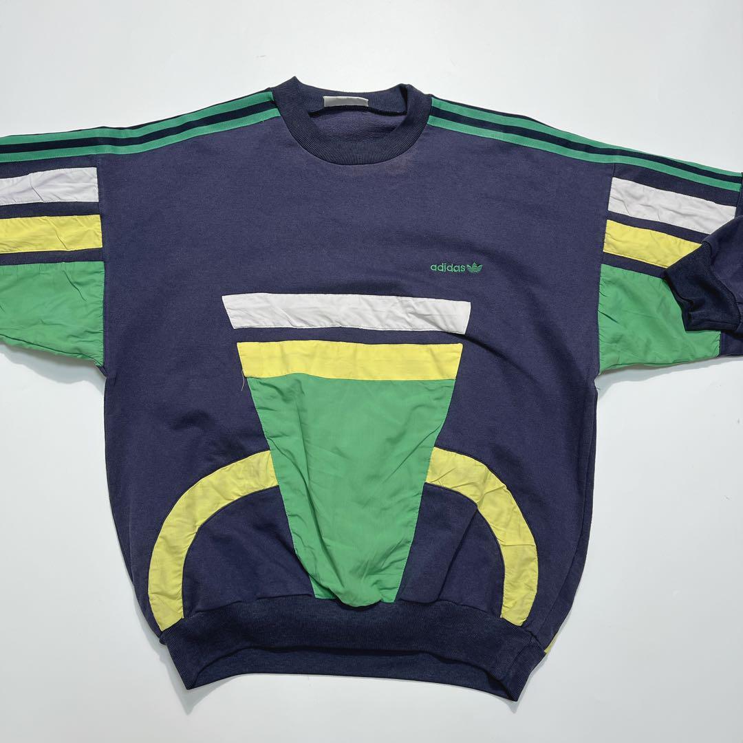 80's adidas アディダス スウェット トレーナー L相当 ナス紺 80's adidas アディダス スウェット トレーナー L相当 ナス紺