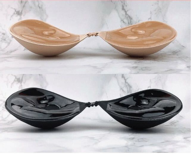 3D立體 ５倍盛り シリコンブラ ヌーブラ ２色セット Bカップ 激盛り nubra 水著 ビキニ コスプレ ドレス 育乳 美乳 バストメイク 即日発送