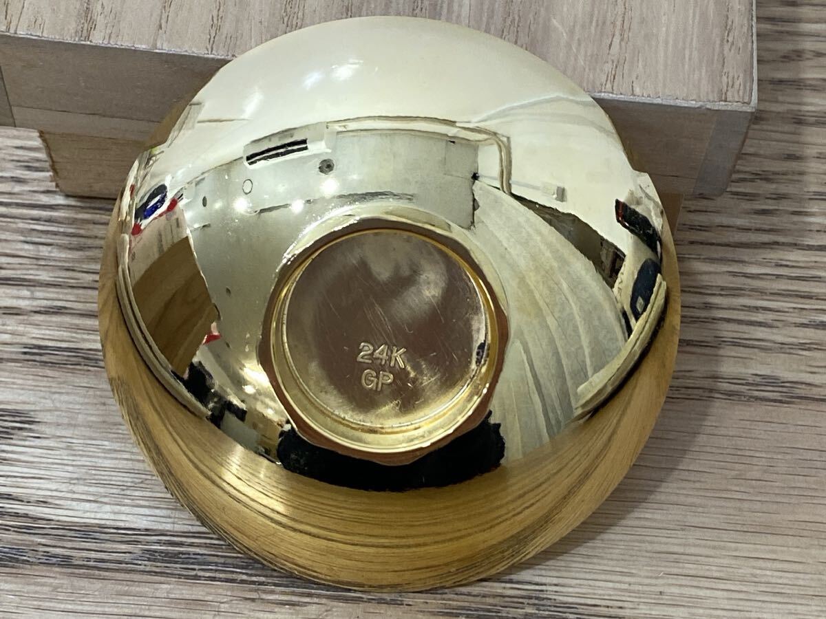 MWD01011◇ 24K GP 金メッキ 菊の御紋 金杯 金盃 51g 木箱入り MWD01011◇ 24K GP 金メッキ 菊の御紋 金杯 金盃 51g 木箱入り