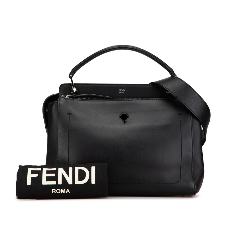 フェンディ ドットコム ハンドバッグ ショルダーバッグ 2WAY 8BN293 ブラック レザー レディース FENDI 【中古】