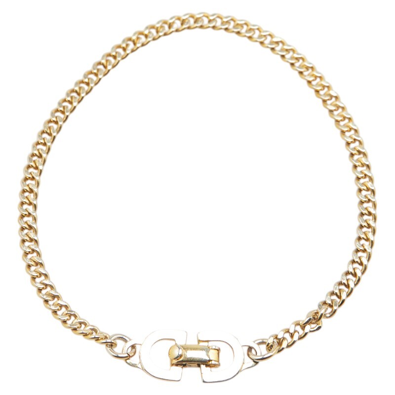  Dior Logo цепь браслет Gold металлизированный женский Dior [ б/у ]