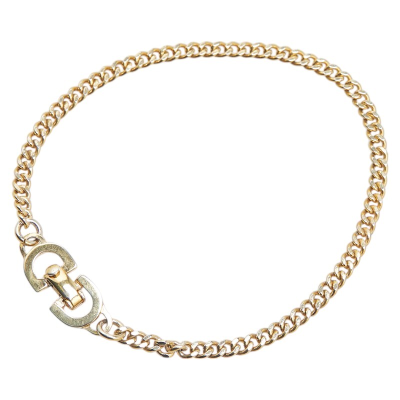  Dior Logo цепь браслет Gold металлизированный женский Dior [ б/у ]