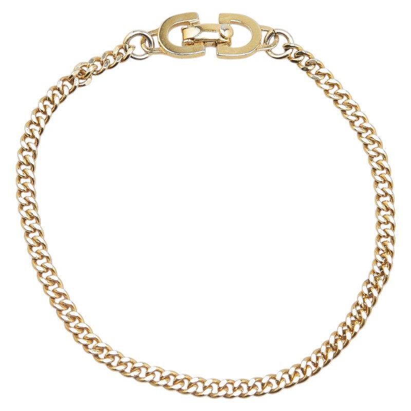  Dior Logo цепь браслет Gold металлизированный женский Dior [ б/у ]