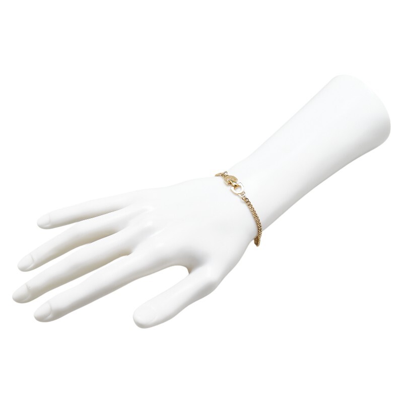  Dior Logo цепь браслет Gold металлизированный женский Dior [ б/у ]