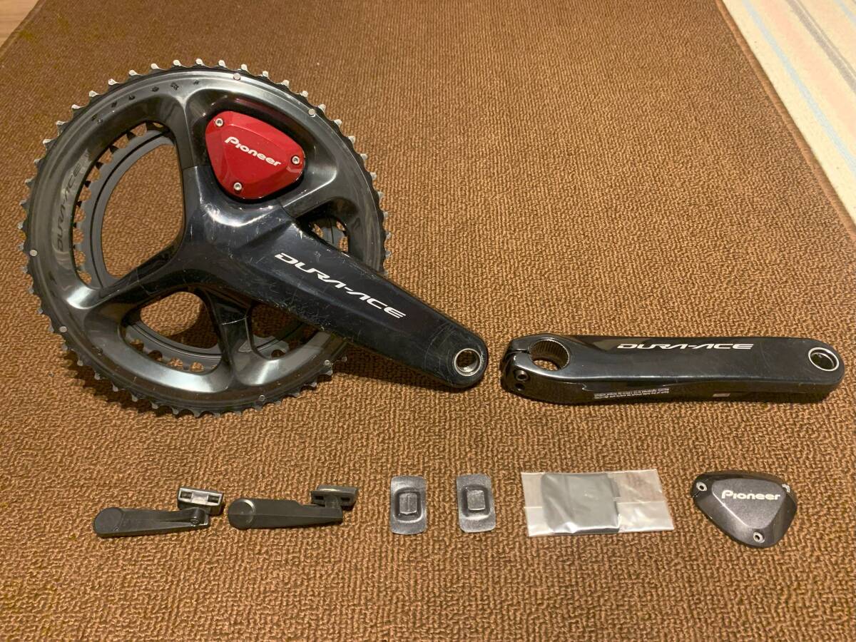 【中古】shimano FC-R9100 DURA-ACE デュラエース クランク 170mm 39-53T pioneer パイオニア パワーメーター 両足計測