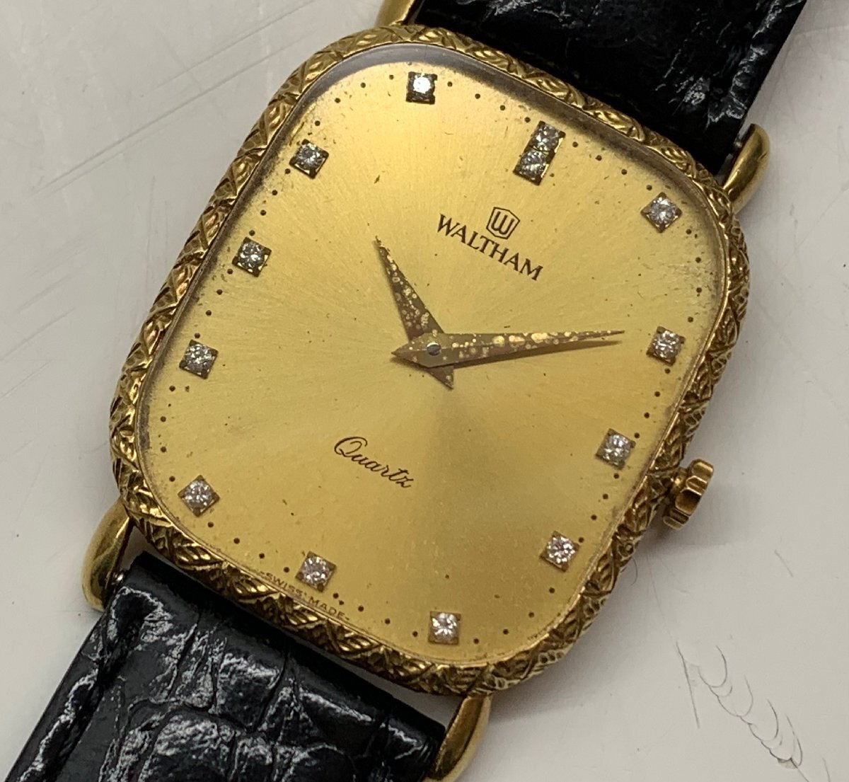 不動品】WALTHAM(ウォルサム) 腕時計 92300.26 13Pダイヤ 不動品】WALTHAM(ウォルサム) 腕時計 92300.26 13Pダイヤ