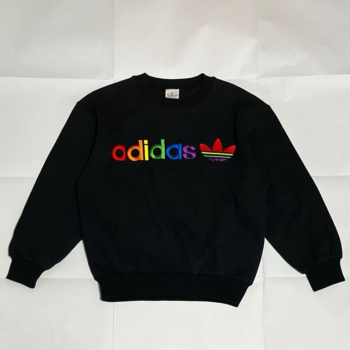 希少】adidas アディダス スウェット トレフォイルロゴ カラフル 希少】adidas アディダス スウェット トレフォイルロゴ カラフル