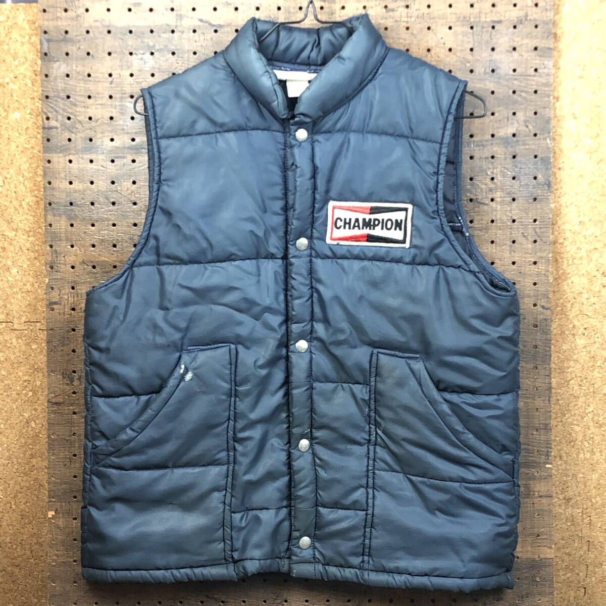 Yahoo!オークション - 80s 古着 当時物 CHAMPION 中綿ベスト M Yahoo!オークション - 80s 古着 当時物 CHAMPION 中綿ベスト M