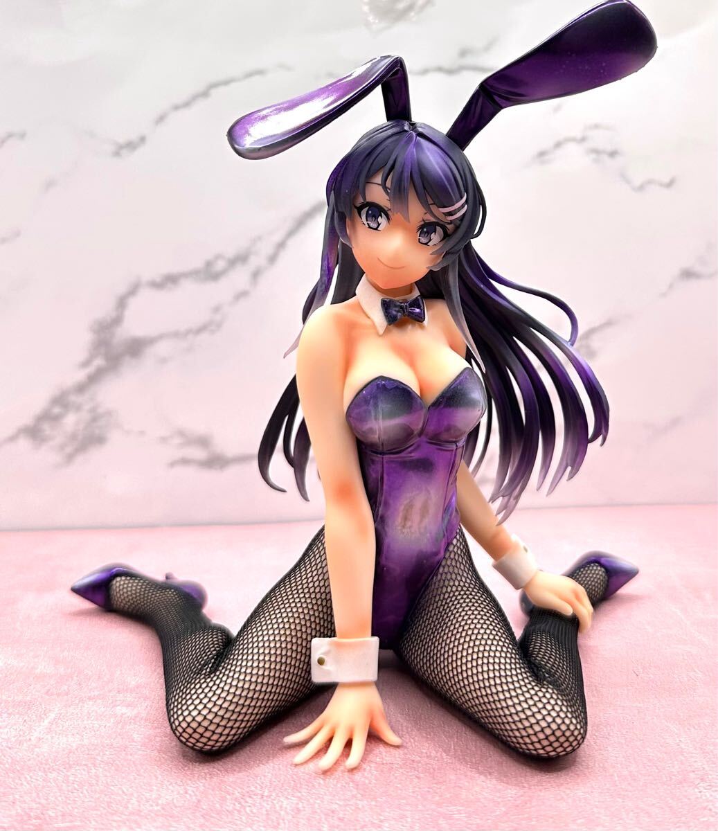 青春ブタ野郎はおでかけシスターの夢を見ない☆ 桜島麻衣 リペイントフィギュア バニー 水着 ビキニ パープルパール仕上げ_画像3