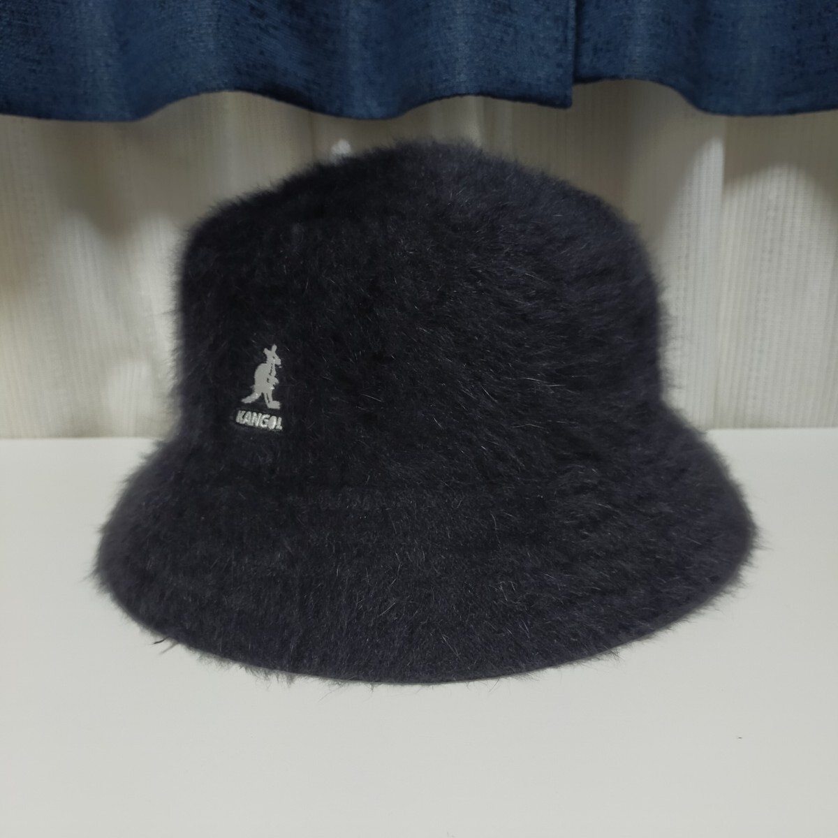 KANGOL カンゴール FURGORA Bucket K3477 ファー バケットハット 帽子 L ブラック(黒）