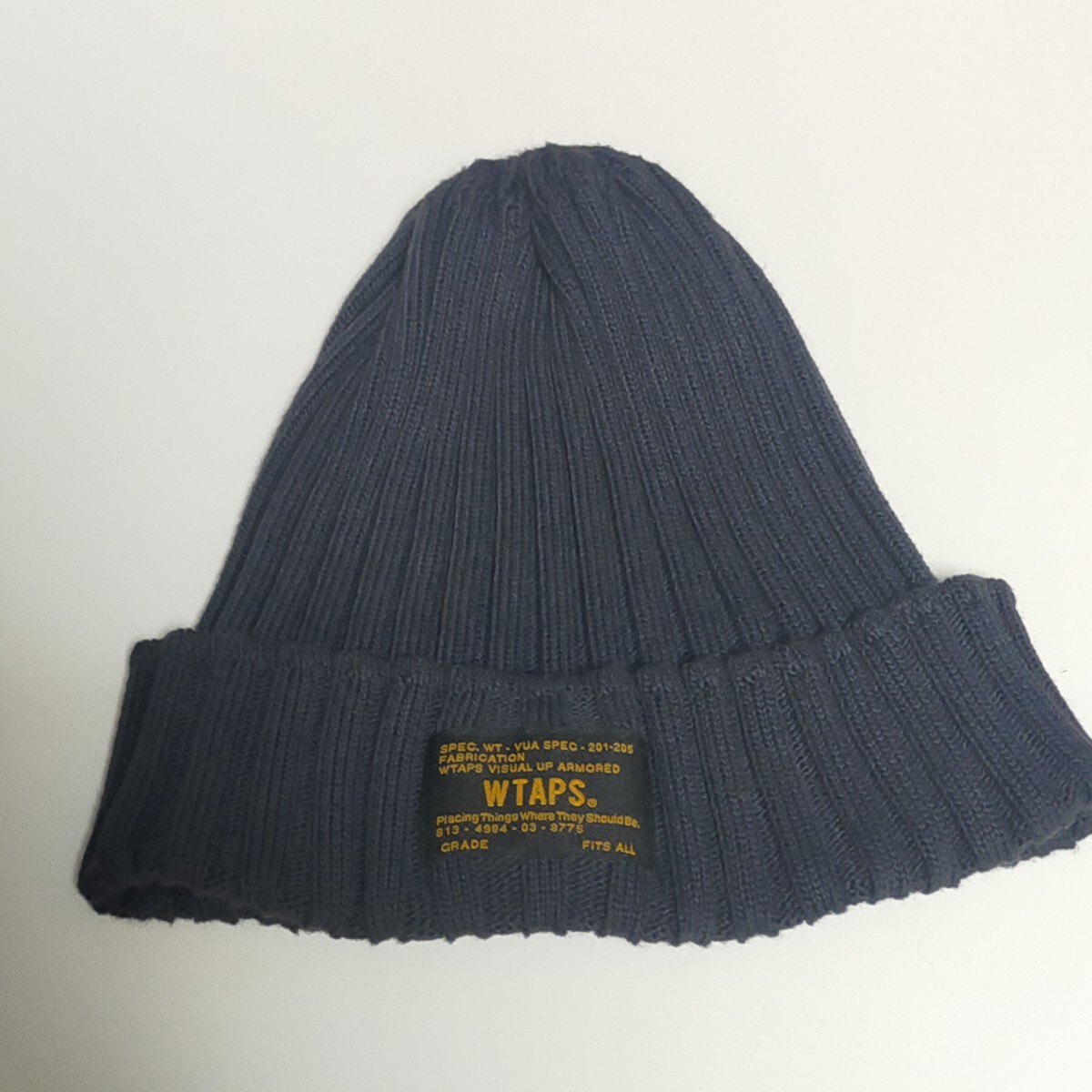 wtaps ダブルタップス 141MADT-HT02 BEANIE 02 ビーニー ニット帽 フリー ネイビー(紺)