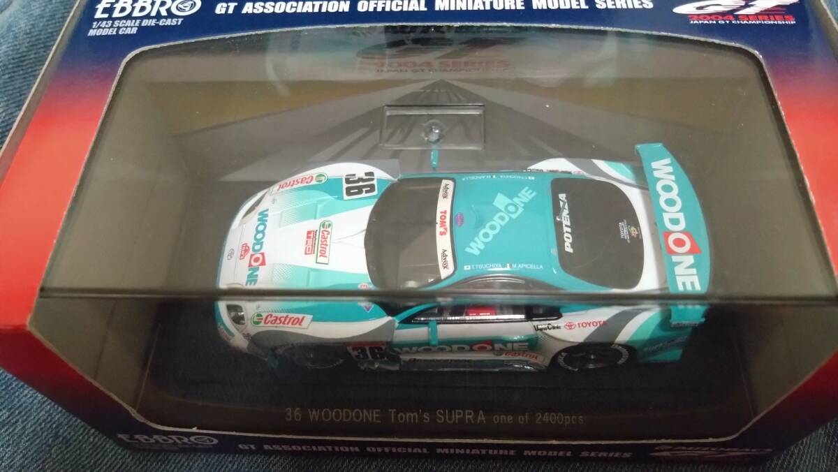 1/43 EBBRO 2004年JGTC ウッドワントムススープラ#36 土屋武士、M・アピチェラ